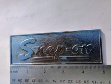 Used Vintage Snap-on Tool Box Metal Plate Emblem Logo Badge Zamac