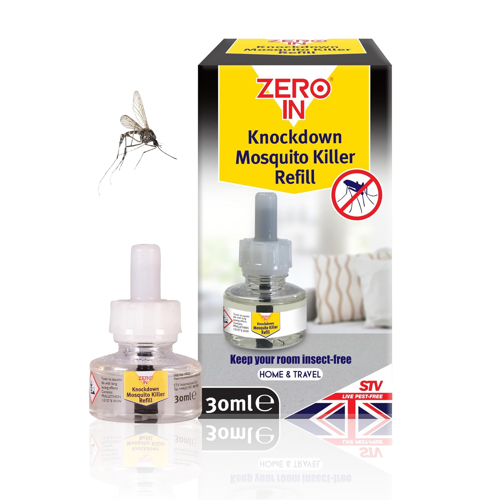 Zero In Knockdown Mosquito Killer Refill Long Lasting 45 Nights Use Home 30ml