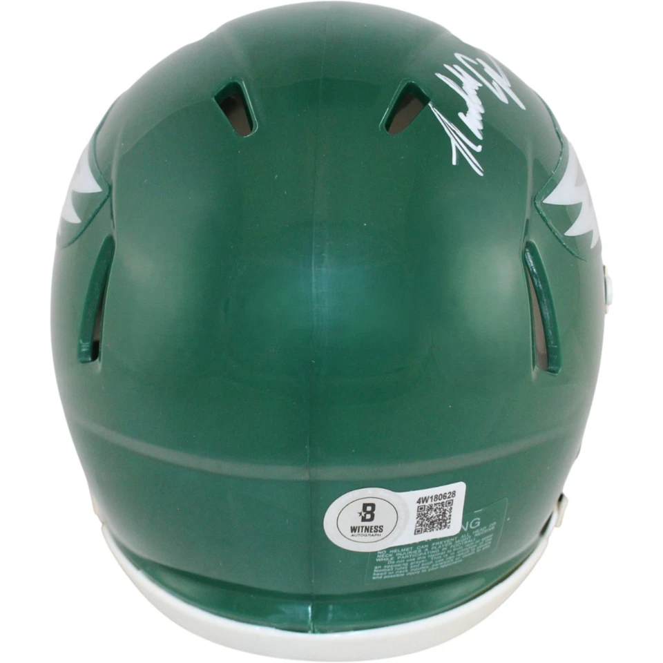 Minicasco autografiado por Randall Cunningham Philadelphia Eagles TB Beckett 53205 Foto 3 de 4