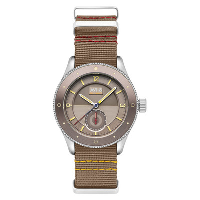 AVI-8 Flyboy Airmaster Sector Meca-Quartz Silver Feather Grey Men's Watch AV-411