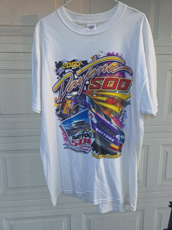 Daytona 500 2003 Starting Line-Up Nascar Double Sided Graphic T-Shirt Mens XL