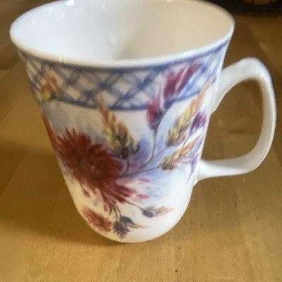 Rose of England Bone China Floral Coffee Mug Microwave Dishwasher Safe