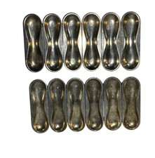 2 Antique Tin Cat's Tongue Chocolate Candy Mold