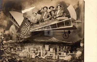 #ad Seeing Portland OR Airplane Prop Studio Portrait RPPC Photo Postcard COPY $4.95