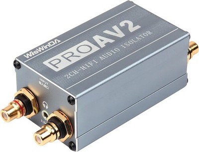 Pro 2Channels RCA Noise Filter Hum Silver-Gray (2CH HiFi Stereo Pro) 