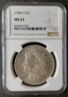 1900 O $1 Morgan Silver Dollar NGC MS63