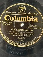 fred rich hotel astor van tuyl - all depends on you/somebody else columbia 900-D