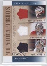 2014 Artifacts Tundra Trios Blue Triple Jersey Cory Schneider Jimmy Howard 0f8