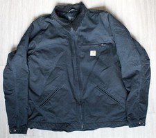 Carhartt Detroit Jacket Mens XL T Black Relaxed Canvas Blanket Lined 0J3828-M