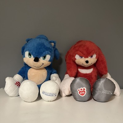 Build a Bear Knuckles & Sonic Plushes - Sonic the Hedgehog 2 Movie, Retired RARE