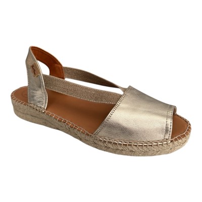 Toni Pons Leather Slingback Espadrille Etna Platinum US 11/EU42 $135