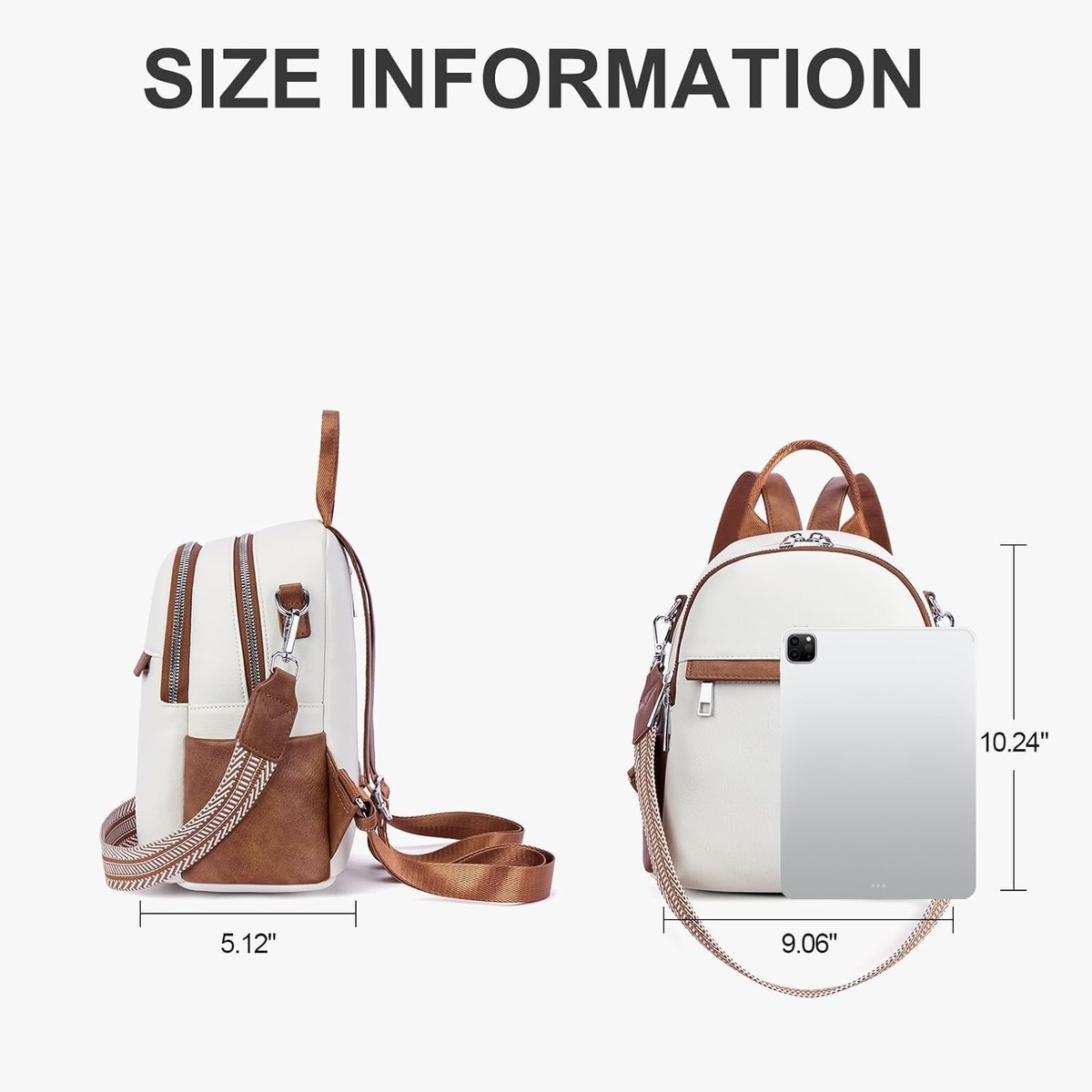 Mini Convertible Backpack Purse Vegan Leather Travel Shoulder Bag Italian Leather Mini Convertible Backpack main image 4