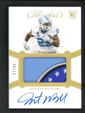 2021 Flawless Collegiate Gold Javonte Williams RPA RC Rookie Patch AUTO /10