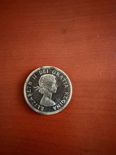 1964 Silver Canadian $1 Coin Elizabeth II Charlottetown Quebec Uncirculated