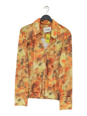 Nanushka Damen Shirt M Multi Polyester mit Elasthan Langarm Kragen Basic