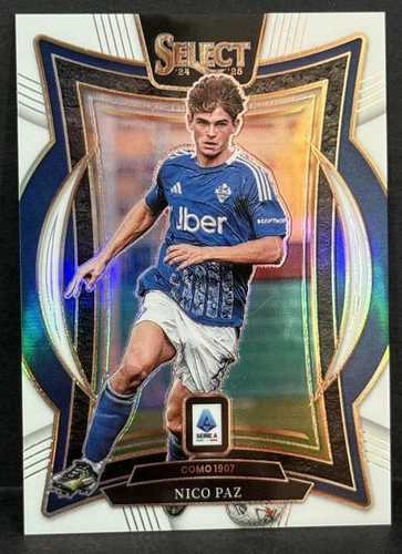 2024-25 Panini Select Serie A Como Nico Paz Terrace White Prizm /20