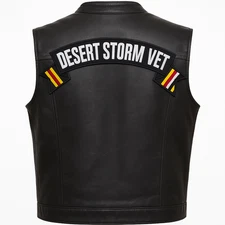Desert Storm Vet Rocker Patch Embroidered Iron On Sew On for Biker Vest Jacket
