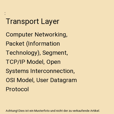 Transport Layer: Computer Networking, Packet [Information Technology], Segment, 