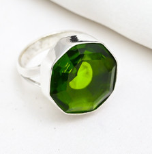 AAA Peridot Gemstone Handmade 925 Sterling Silver Jewelry Ring Gift For Love