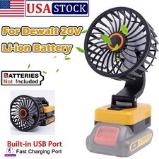 Wireless Portable Fan For Dewalt 20V Max Battery Cooling Outdoor Camping Fan NEW