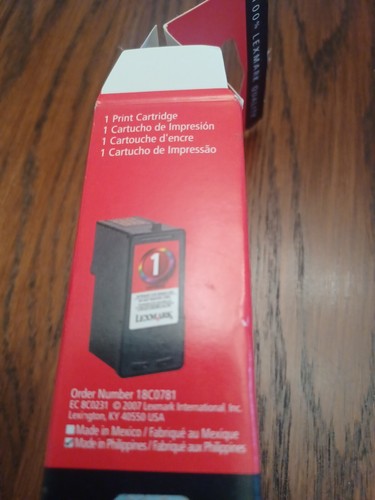 Lexmark PRINT cartridge New In Foil Wrap & Original Box - Zdjęcie 2 z 4