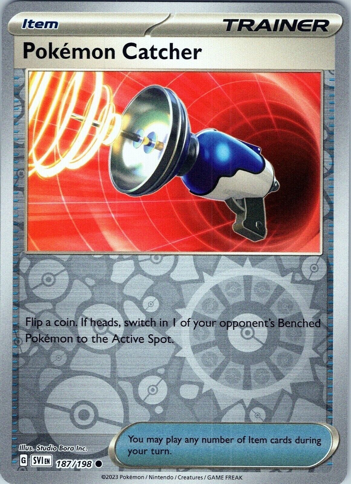 Pokemon Catcher 187/198 - Reverse Holo - Pokemon - Scarlet & Violet - NM/M