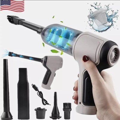 Portable 3 in 1 Handheld Vacuum Cleaner Wireless Mini Car Home Air Blower Duster