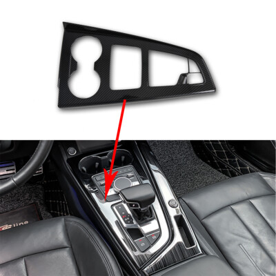 Carbon Faser Gang Shift Knopf Hebel Abdeckung Rand Für Audi A4 A5 B9 F5 2016-19