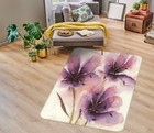 3D Watercolor Purple Petals NA5580 Game Rug Mat Elegant Photo Carpet Mat Fay