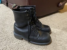 Vintage Dr. Martens 8304 Made In England UK Size 3 Black Leather Boots 8 Hole