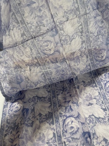 April Cornell Set Of 4 Cotton Napkins Sheer French Blue Lavender Floral - Picture 6 of 7