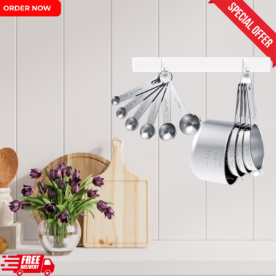 TILUCK Stainless Steel Measuring Cups & Spoons Set, Cups and Spoons