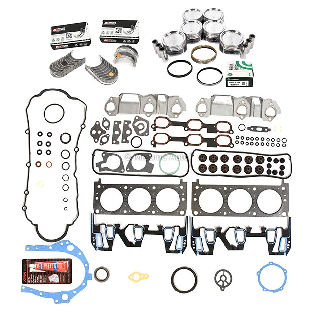 Juego completo de juntas cojinetes de pistones aptos para 96-05 Chevrolet Pontiac Buick 3.4 OHV VIN E Foto 2 de 4