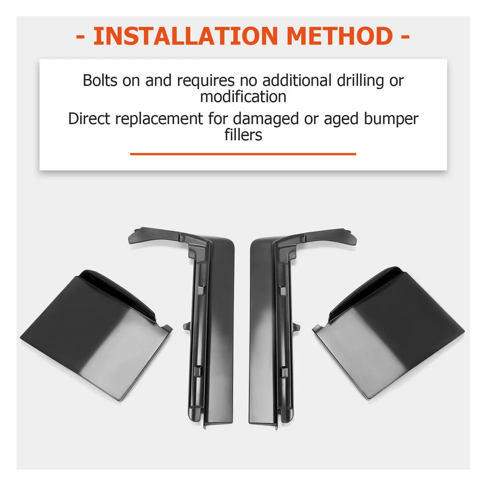 4PCS Front Bumper Fillers ABS For Cadillac Seville 1980 1981 1982 1983 1984 1985 - Image 4 of 4