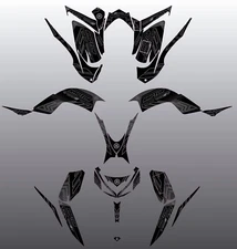 Fits Yamaha Raptor 700R Graphics Kit 2013 TO 2024 decal KIT stickers
