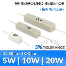 5W 10W 20W 5% Ceramic Cement Power Wirewound Resistance Resistors 0.1R to 1K ohm
