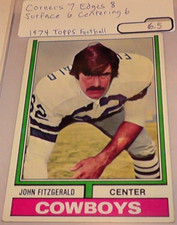 1974 John Fitzgerald Topps NFL Football Card Grade 6.5 #526 Dallas Cowboys