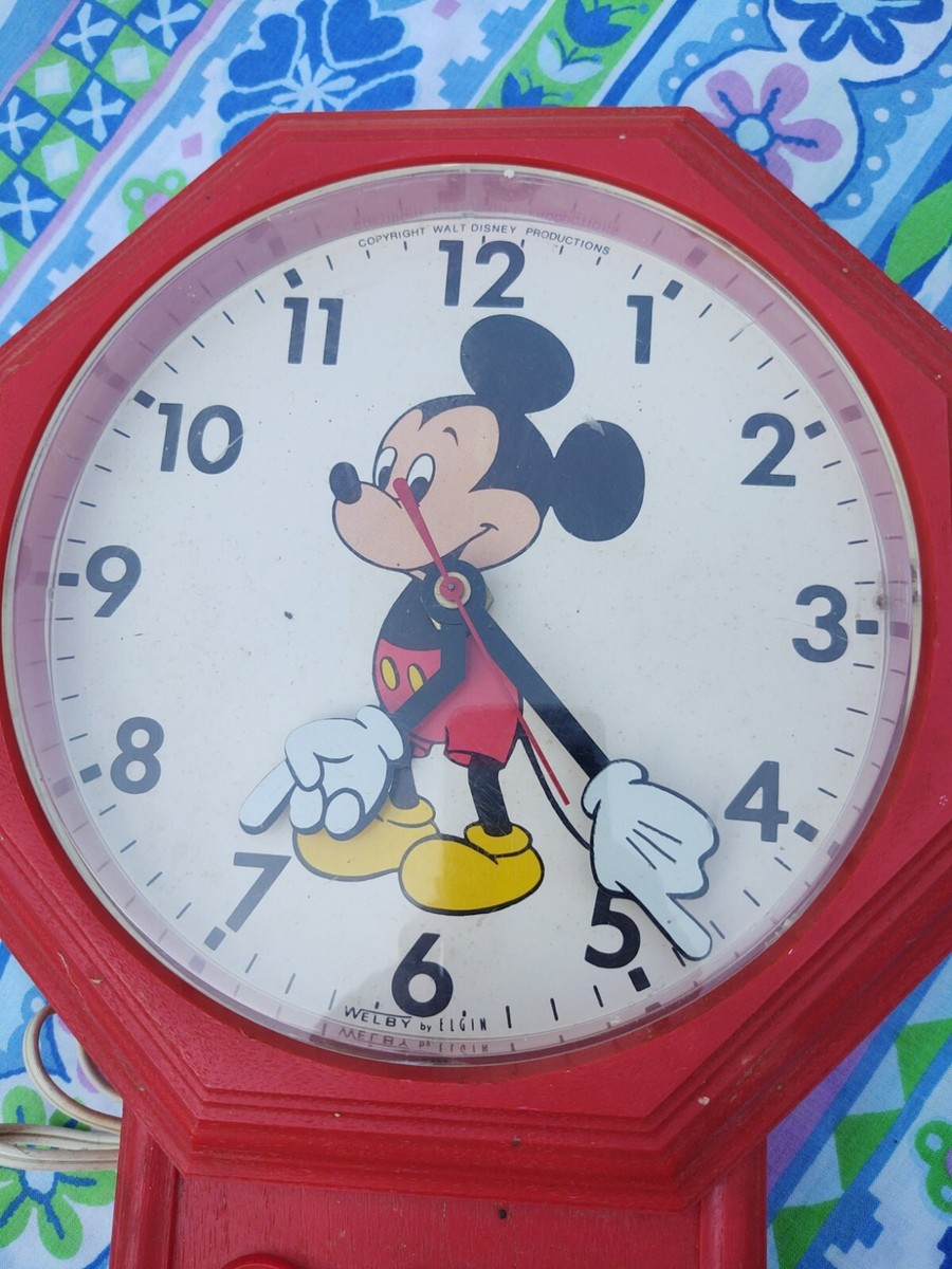 Vintage Mickey Mouse Electric Clock, Welby By ELGIN | eBay