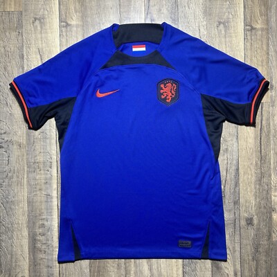 New Nike Netherlands 22/23 FIFA World Cup Stadium Away Soccer Jersey Men s M $95