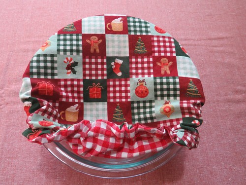 Kitchenaid Cuenco Cubierta Navidad Patchwork y Guinga Roja Reversible - Imagen 4 de 7