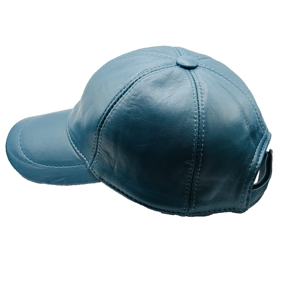 Gorra de béisbol de cuero de oveja real hecha a mano deportes al aire libre para hombre sombrero visera Foto 3 de 3