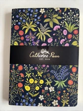 Catherine Rowe A5 Organizer /Planner Undated England Floral Gold Trim