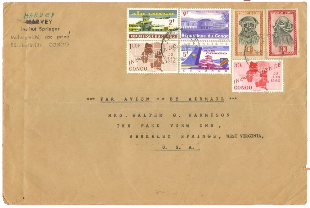 Used Cover Congolese Stamps