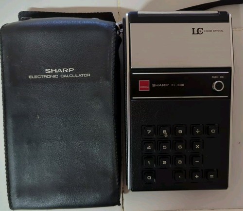 Sharp EL-808 Calculator Tested And Working W/ Batteries No Power Cord - Picture 3 of 8