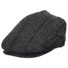 Jaxon Hats Holborn Herringbone Plaid Wool Blend Ivy Cap
