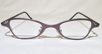 LA EYEWORKS  Vintage Eyeglasses Frames Rooty 446 Eggplant metal, 40-13-135