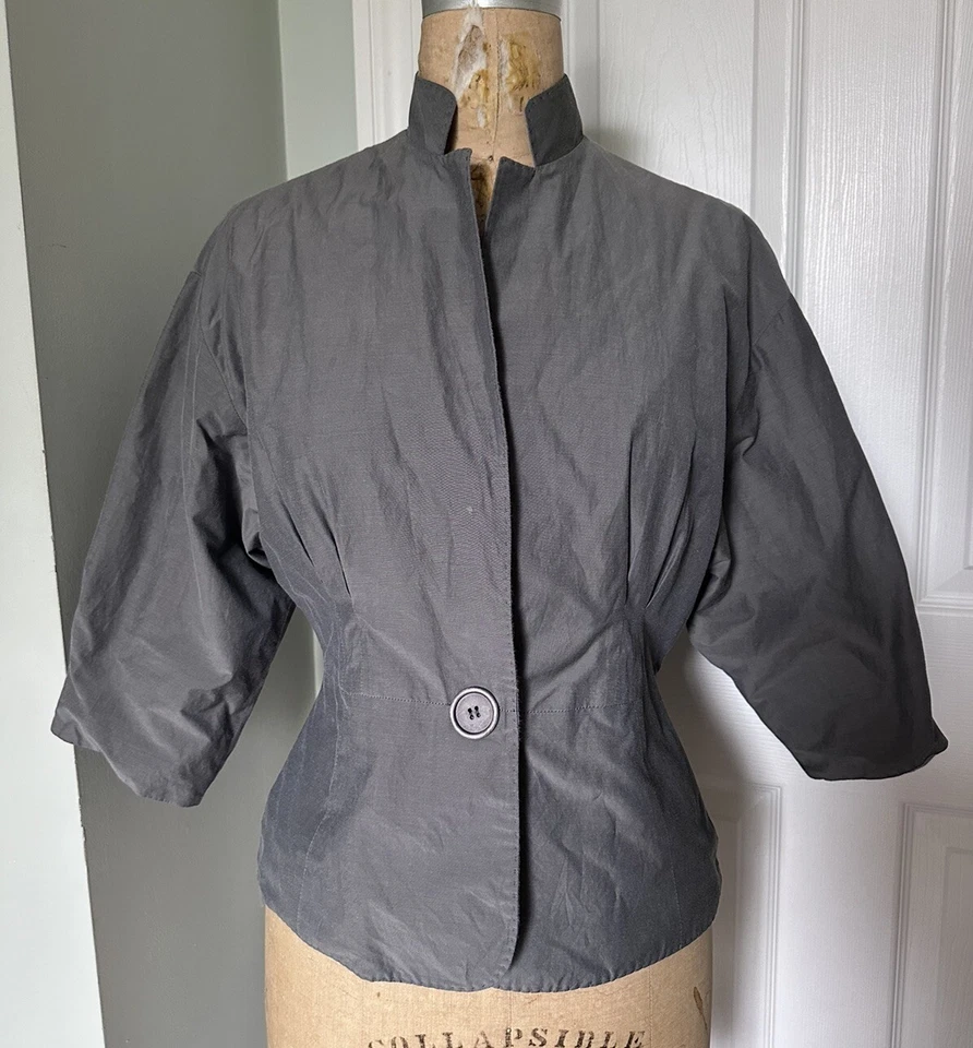 Chaqueta Brunello Cucinelli Gris Ajustada Algodón Informal Italia Talla 42, S Mujer Top Foto 2 de 4