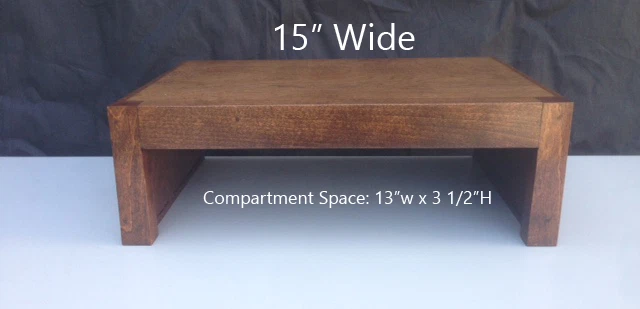 Computer Monitor/TV Riser Stand in Birch Wood  - Image 4 of 4