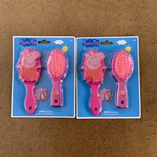 Lot of 2 Townley Peppa Pig Pink Brush  Mirror Set NWT