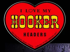 HOOKER HEADERS - Original Vintage 1970's 80’s Racing Decal/Sticker 
